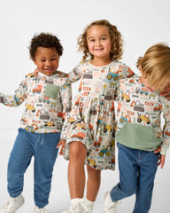 Mini Builders Skater Dress