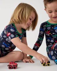 Monster Truck Madness Two-Piece Short Sleeve & Shorts Pajama Set