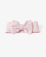 Prima Pink Ribbed Luxe Bow Headband