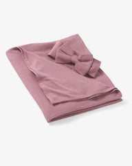 Rosewood Ribbed Swaddle & Luxe Bow Headband Set