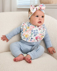 Tiny Blooms Ruffle Bib
