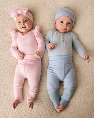 Prima Pink Stripe Flutter Bodysuit