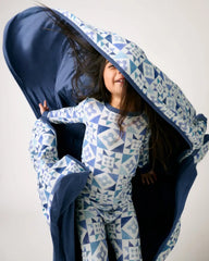 Patchwork Indigo Large Cloud Blanket®