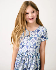 Patchwork Indigo Patch Pocket Dress