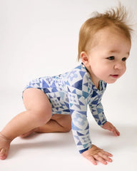 Patchwork Indigo Ribbed Bodysuit