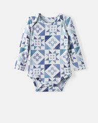 Patchwork Indigo Ribbed Bodysuit