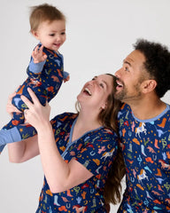 Blue Rancher Roundup Men's Short Sleeve Pajama Top