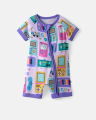 Purple Game On Shorty Zippy
