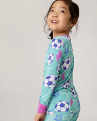 Aqua Soccer Stars Two-Piece Pajama Set