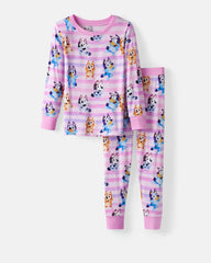 Bluey Dance All Day Pink Two-Piece Pajama Set