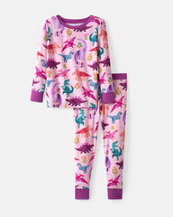 Roar & Explore Pink Two-Piece Pajama Set