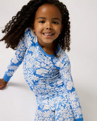 Azure Garden Two-Piece Pajama Set