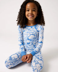 Azure Garden Two-Piece Pajama Set