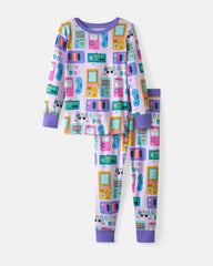 Purple Game On Two-Piece Pajama Set