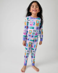 Purple Game On Two-Piece Pajama Set