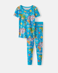 Around The World Two-Piece Short Sleeve Pajama Set
