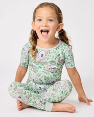Koala Cuddles Two-Piece Short Sleeve & Pants Pajama Set