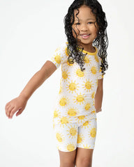 Sunshine Two-Piece Short Sleeve & Shorts Pajama Set