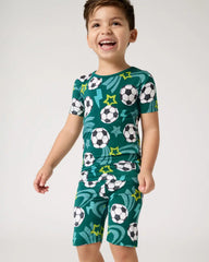 Soccer Stars Two-Piece Short Sleeve & Shorts Pajama Set