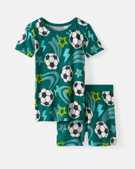 Soccer Stars Two-Piece Short Sleeve & Shorts Pajama Set