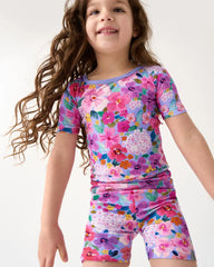 Sweet Sprigs Two-Piece Short Sleeve & Shorts Pajama Set