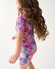 Sweet Sprigs Two-Piece Short Sleeve & Shorts Pajama Set