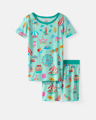 Fizzy Fair Two-Piece Short Sleeve & Shorts Pajama Set