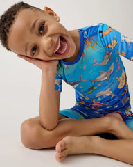 Underwater Discovery Two-Piece Short Sleeve & Shorts Pajama Set