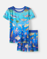 Underwater Discovery Two-Piece Short Sleeve & Shorts Pajama Set