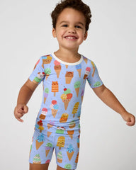 Scoop Squad Two-Piece Short Sleeve & Shorts Pajama Set