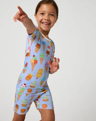 Scoop Squad Two-Piece Short Sleeve & Shorts Pajama Set