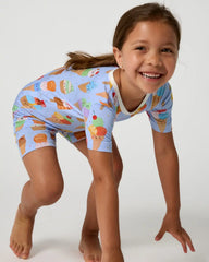 Scoop Squad Two-Piece Short Sleeve & Shorts Pajama Set