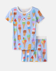 Scoop Squad Two-Piece Short Sleeve & Shorts Pajama Set