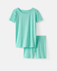 Ocean Mist Two-Piece Short Sleeve & Shorts Pajama Set