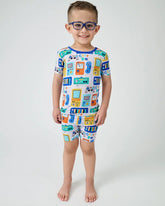 Game On Two-Piece Short Sleeve & Shorts Pajama Set