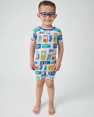 Game On Two-Piece Short Sleeve & Shorts Pajama Set