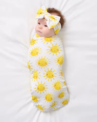 Sunshine Swaddle & Luxe Bow Headband Set