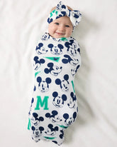 Disney Varsity Mickey Mouse Swaddle & Luxe Bow Headband Set