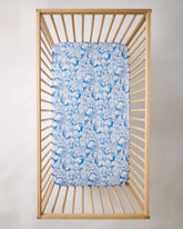 Azure Garden Fitted Crib Sheet