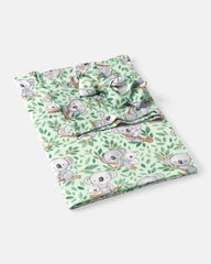 Koala Cuddles Swaddle & Luxe Bow Headband Set