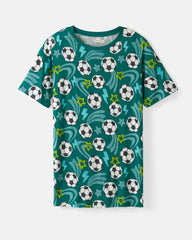 Soccer Stars Men's Short Sleeve Pajama Top