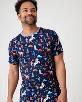 Blue Rancher Roundup Men's Short Sleeve Pajama Top
