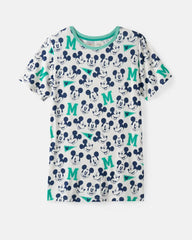 Disney Varsity Mickey Mouse Men's Short Sleeve Pajama Top