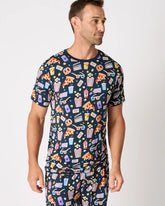 Movie Marathon Men's Short Sleeve Pajama Top