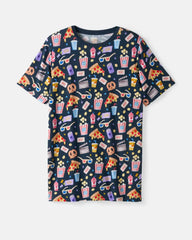 Movie Marathon Men's Short Sleeve Pajama Top