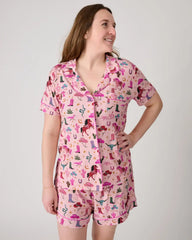 Pink Rancher Roundup Women's Short Sleeve & Shorts Pajama Set