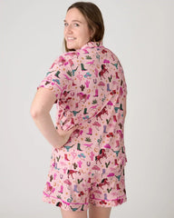 Pink Rancher Roundup Women's Short Sleeve & Shorts Pajama Set