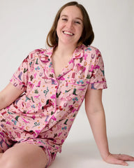 Pink Rancher Roundup Women's Short Sleeve & Shorts Pajama Set