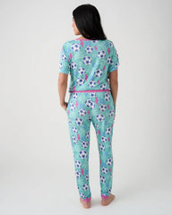 Aqua Soccer Stars Women's Pajama Pants