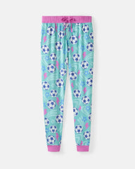 Aqua Soccer Stars Women's Pajama Pants